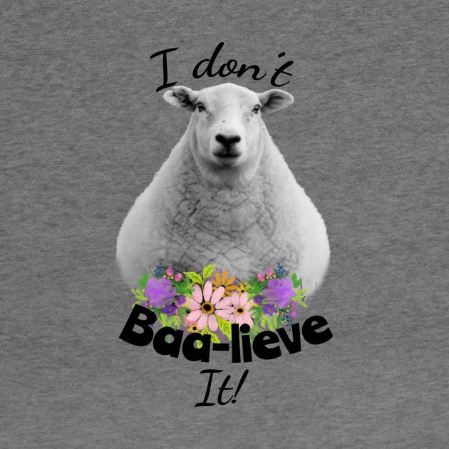 I don't Baa-lieve It! Sheep by tribbledesign